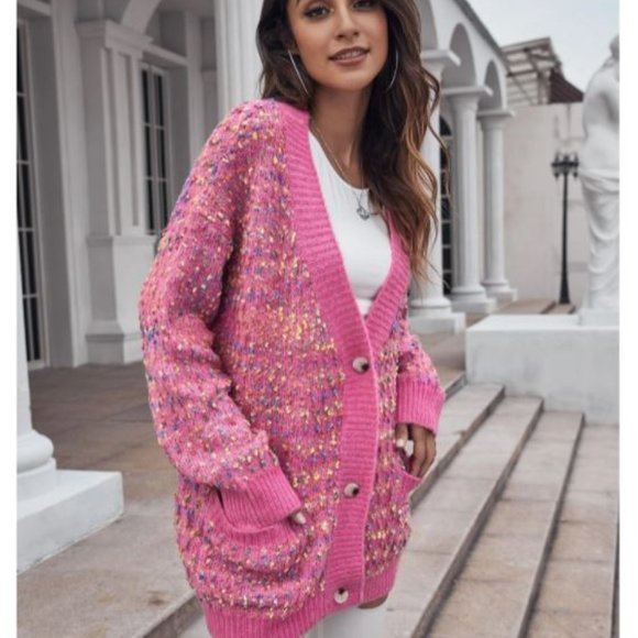 Pink Multicolor Cardigan - Picture 2 of 3